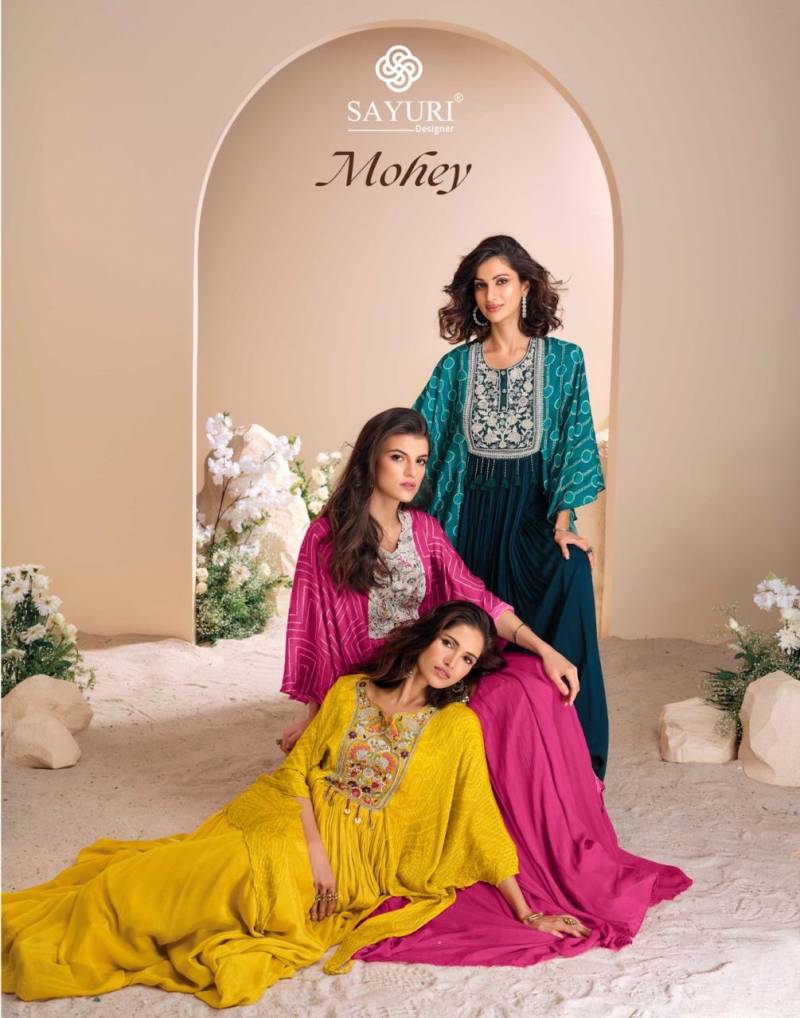 Sayuri Mohey Silk Embroidered Designer Gown Collection