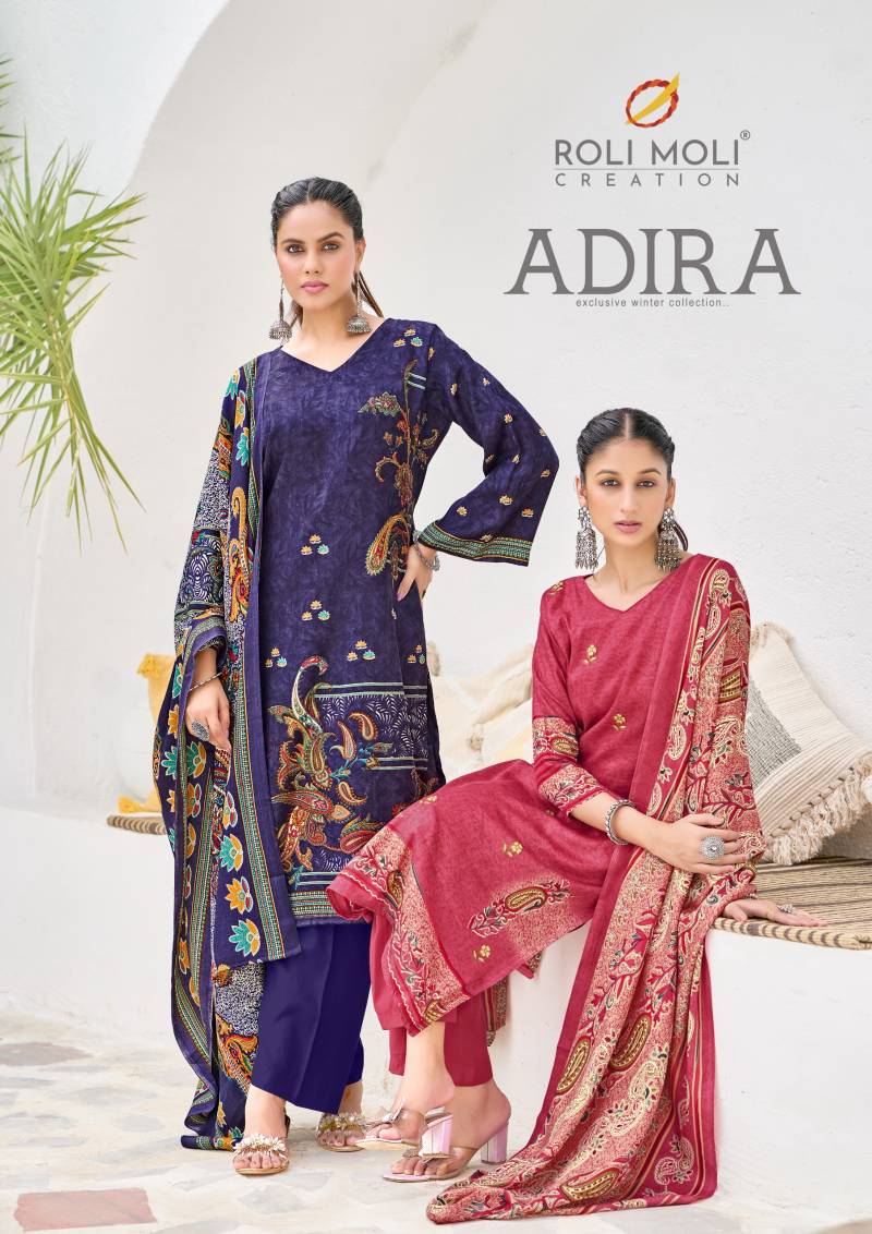 Roli Moli Adira Pashmina Designer Dress Material Collection