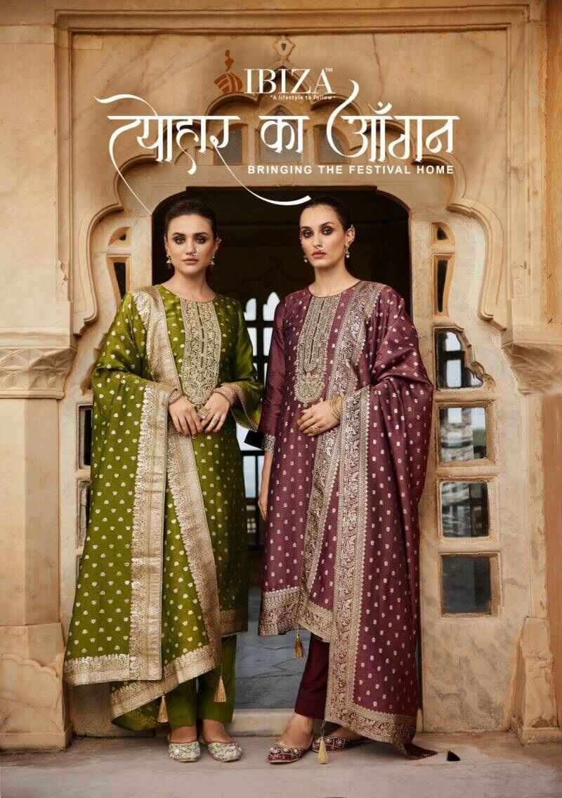 Ibiza Tyohaar Ka Angan Banarasi Silk Salwar Suits Collection