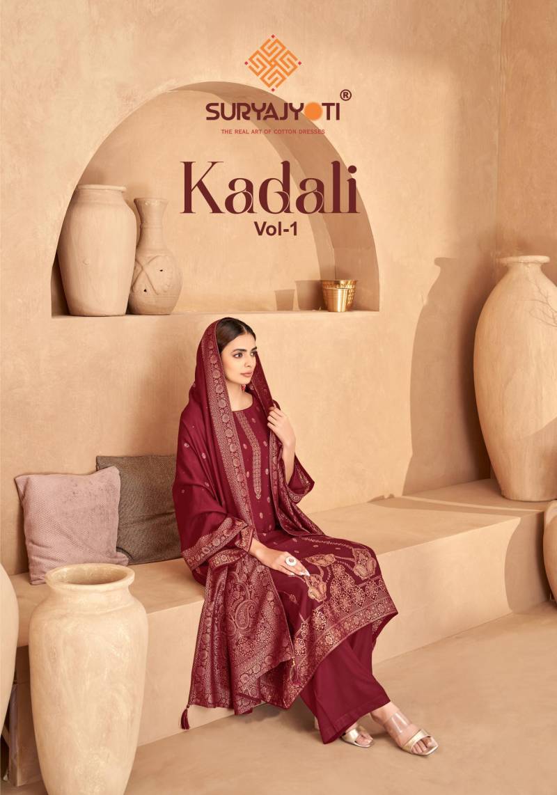 Suryajyoti Kadali Vol 1 Pashmina Designer Dress Material