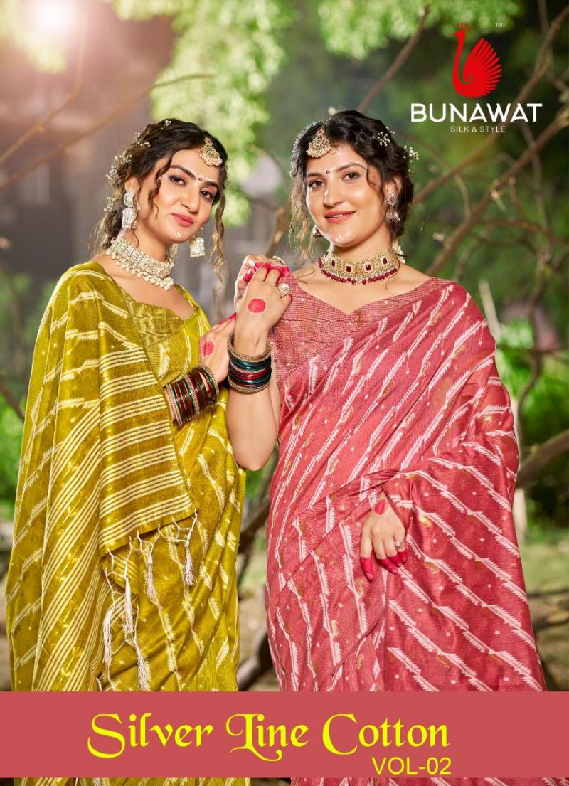 Bunawat Silver Linen Cotton Vol 2 Linen Saree Collection