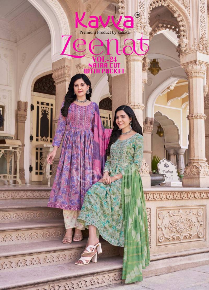 Kavya Zeenat Vol 24 Printed Kurti Bottom With Dupatta