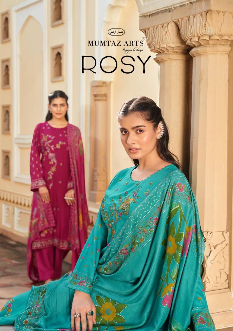 Mumtaz Rosy Pashmina Printed Dress Material Collection