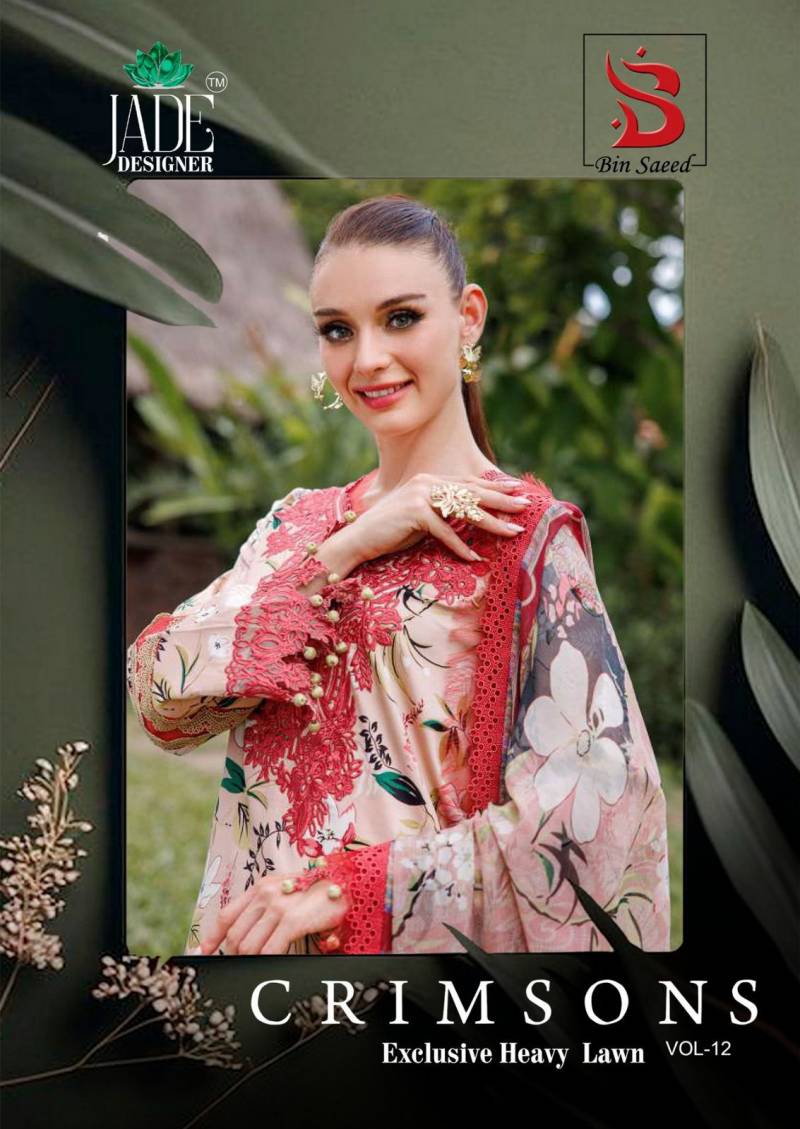 Jade Crimsons Vol 12 Exclusive Lawn Dress Material Collection