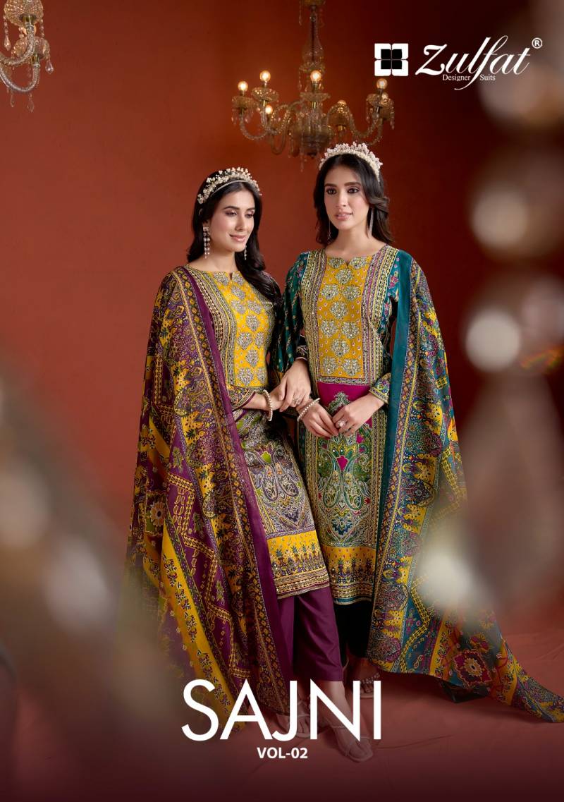 Zulfat Sajni Vol 2 Printed Dress Material Collection