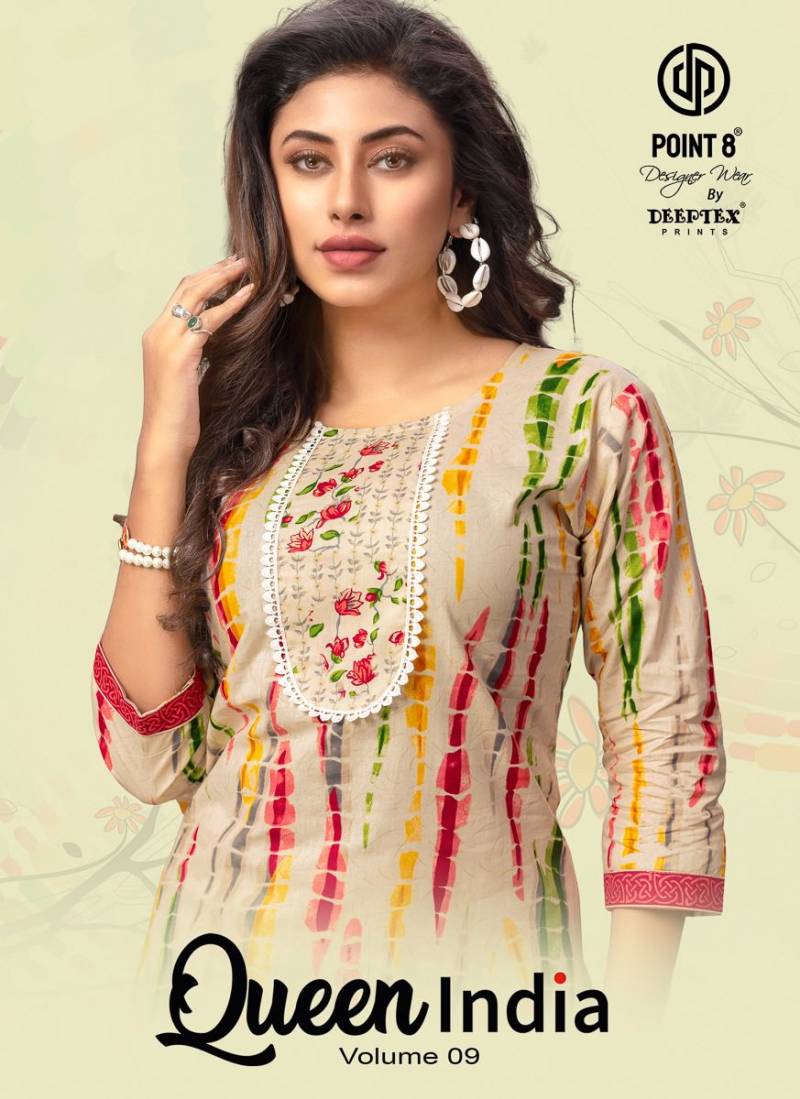 Deeptex Queen India Vol 9 Printed Kurti With Bottom