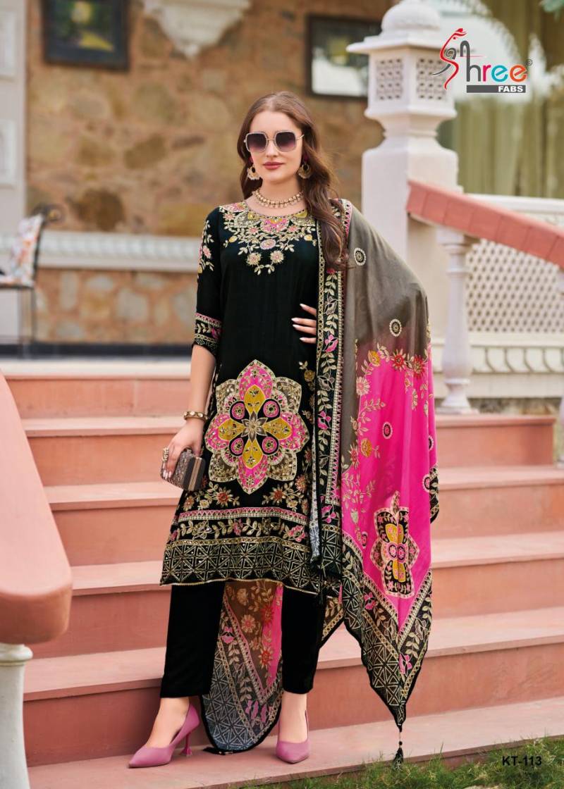 Shree Kt 113 Viscose Printed Salwar Suits Collection