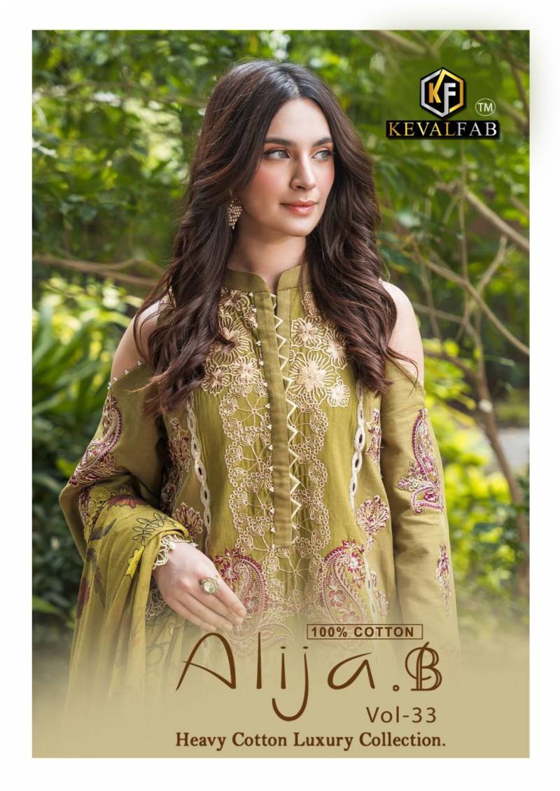 Keval Alija B Vol 33 Heavy Cotton Dress Material Collection