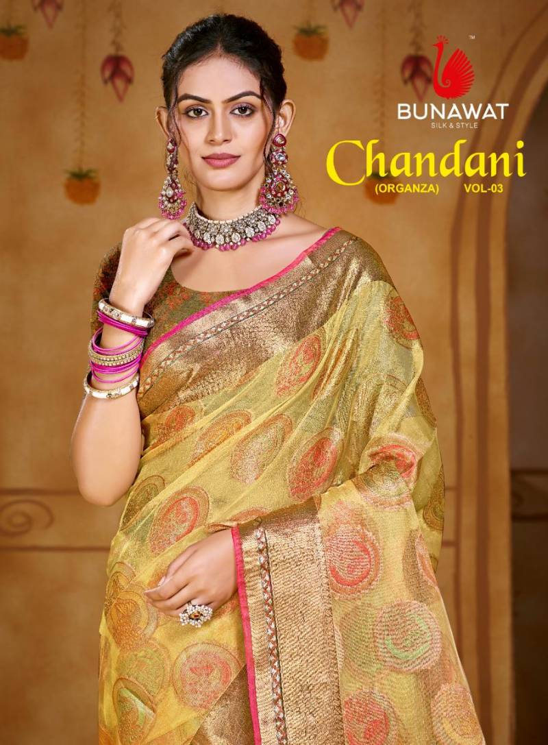 Bunawat Chandani 03 Organza Designer Saree Collection