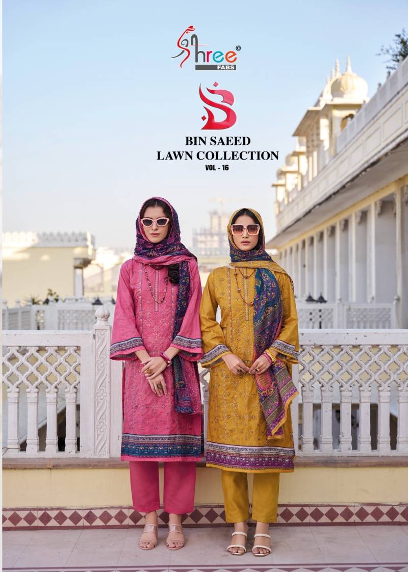 Shree Bin Saeed Lawn Collection Vol 16 Pakistani Salwar Suits