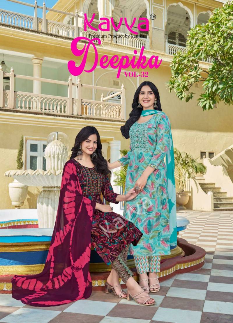 Kavya Deepika Vol 32 Printed Kurti Bottom With Dupatta