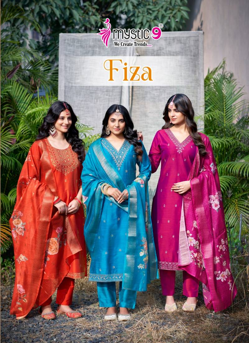 Mystic 9 Fiza Vol 2 Silk Kurti Bottom With Dupatta