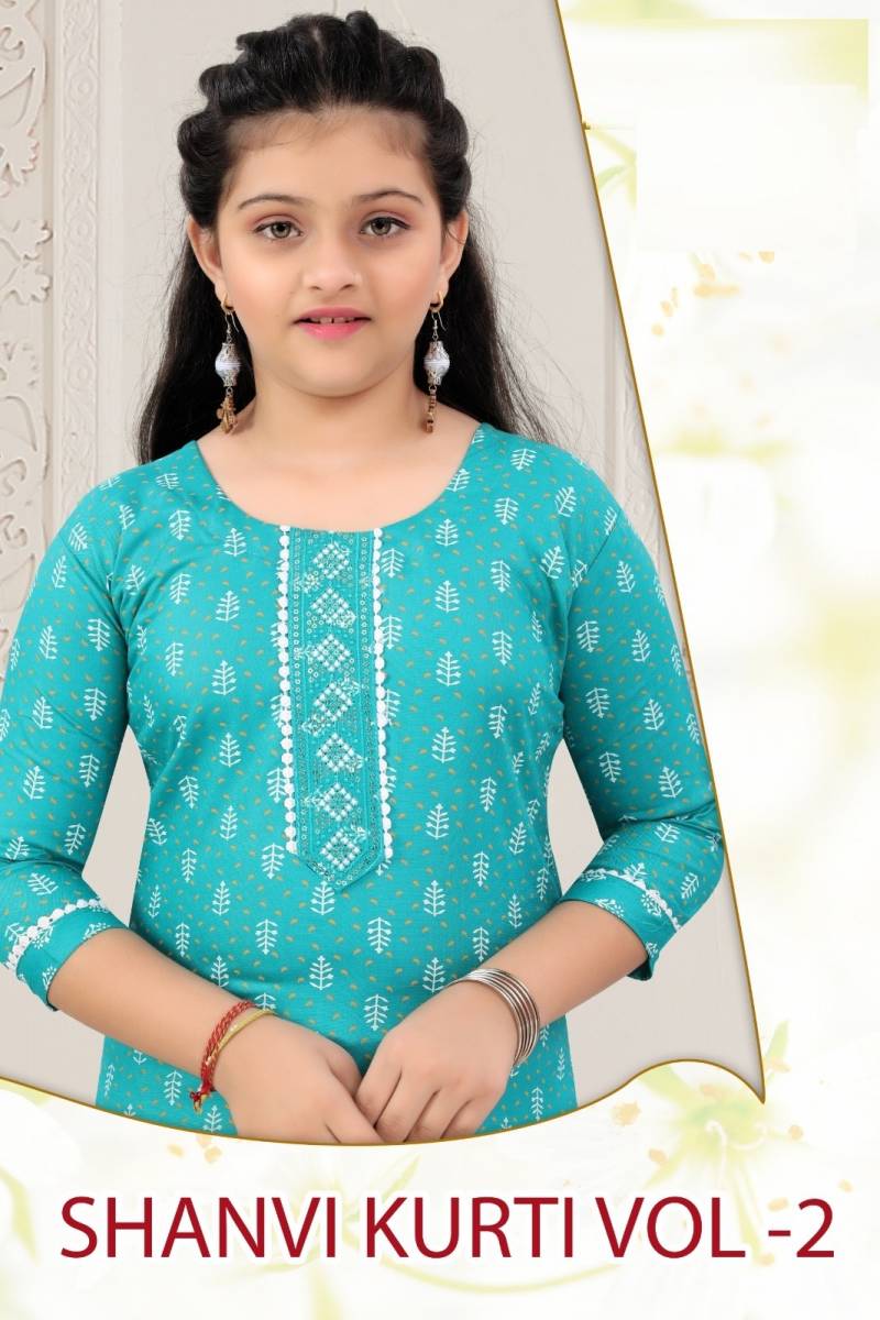 Shanvi Kurti Vol 2 Printed Kids Wear Kurti Collection