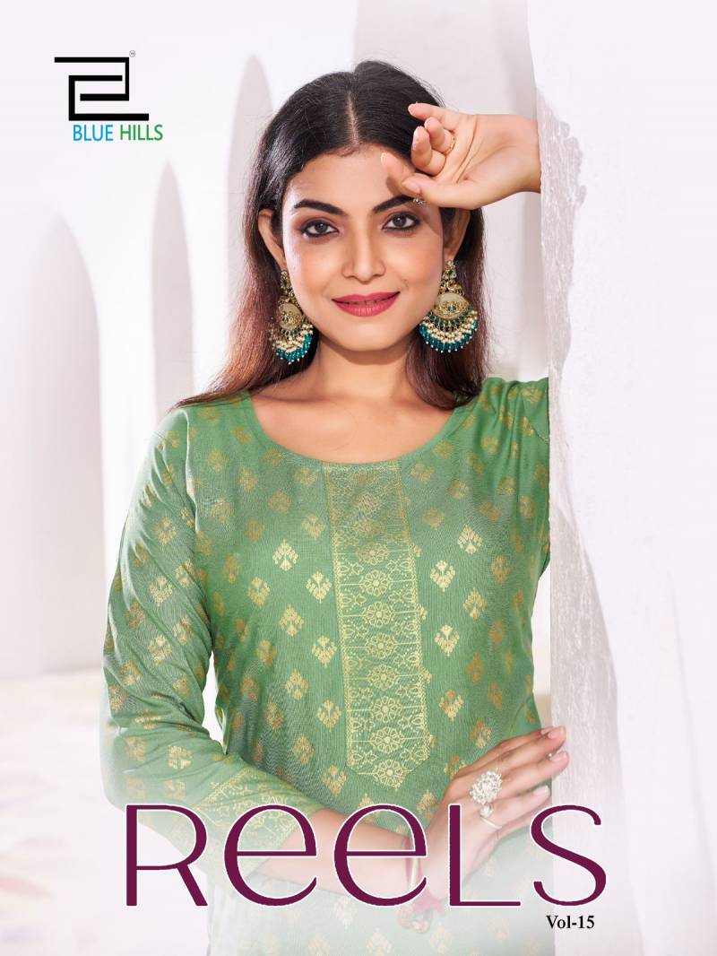 Blue Hills Reels Vol 15 Designer Kurti With Bottom Collection