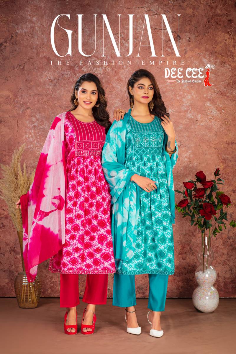 Deecee Gunjan Silk Printed Kurti Bottom With dupatta