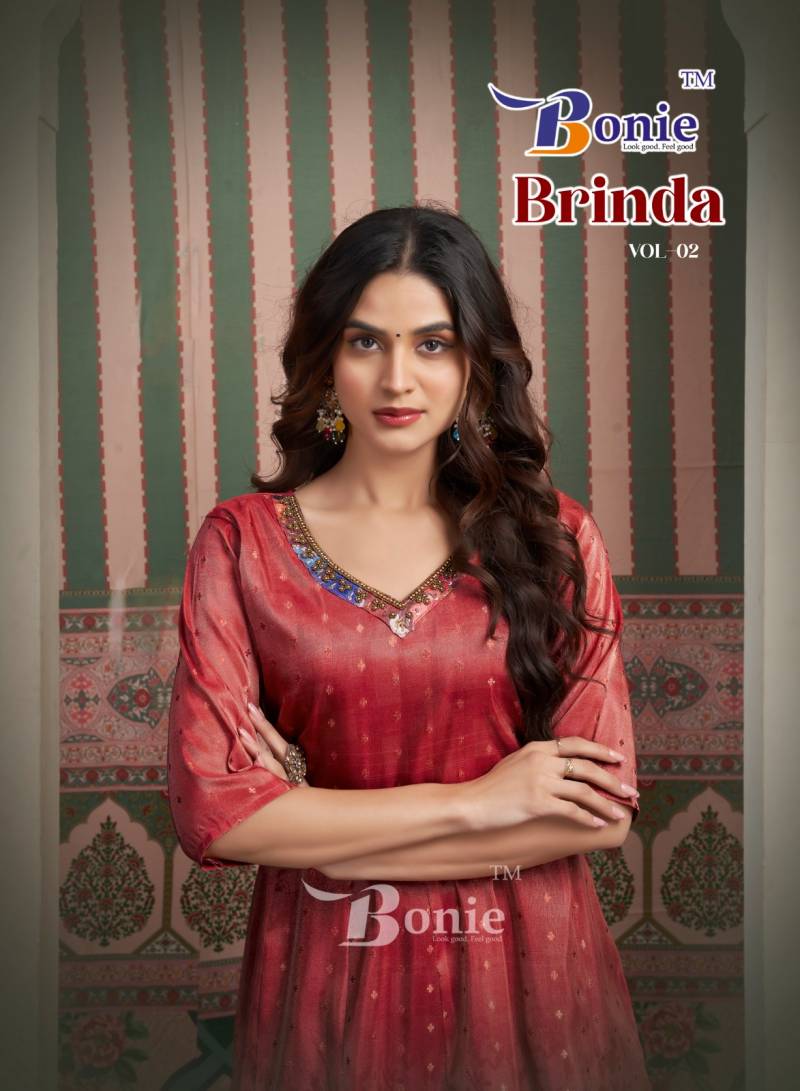 Bonie Brinda Vol 2 Jacquard Anarkali Kurtis Collection