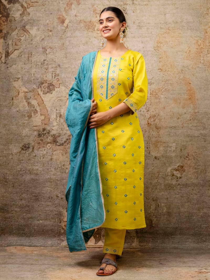 Vredevogel Gouri Silk Designer Kurti Bottom With Dupatta