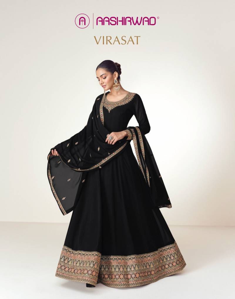 Aashirwad Virasat Designer Gown With Dupatta Collection