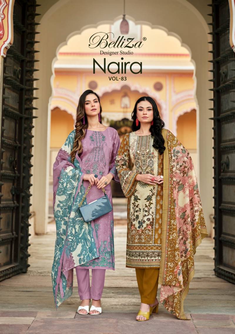 Belliza Naira Vol 83 Exclusive Printed Dress Material Collection