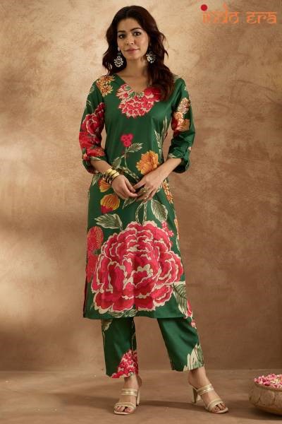 Indo Era 2533 Pure Cotton Printed Kurti With Bottom