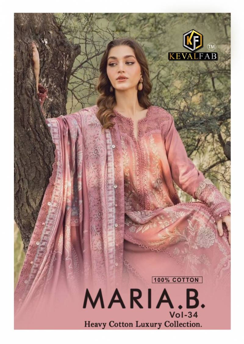 Keval Maria B Vol 34 Cotton Dress Material Collection