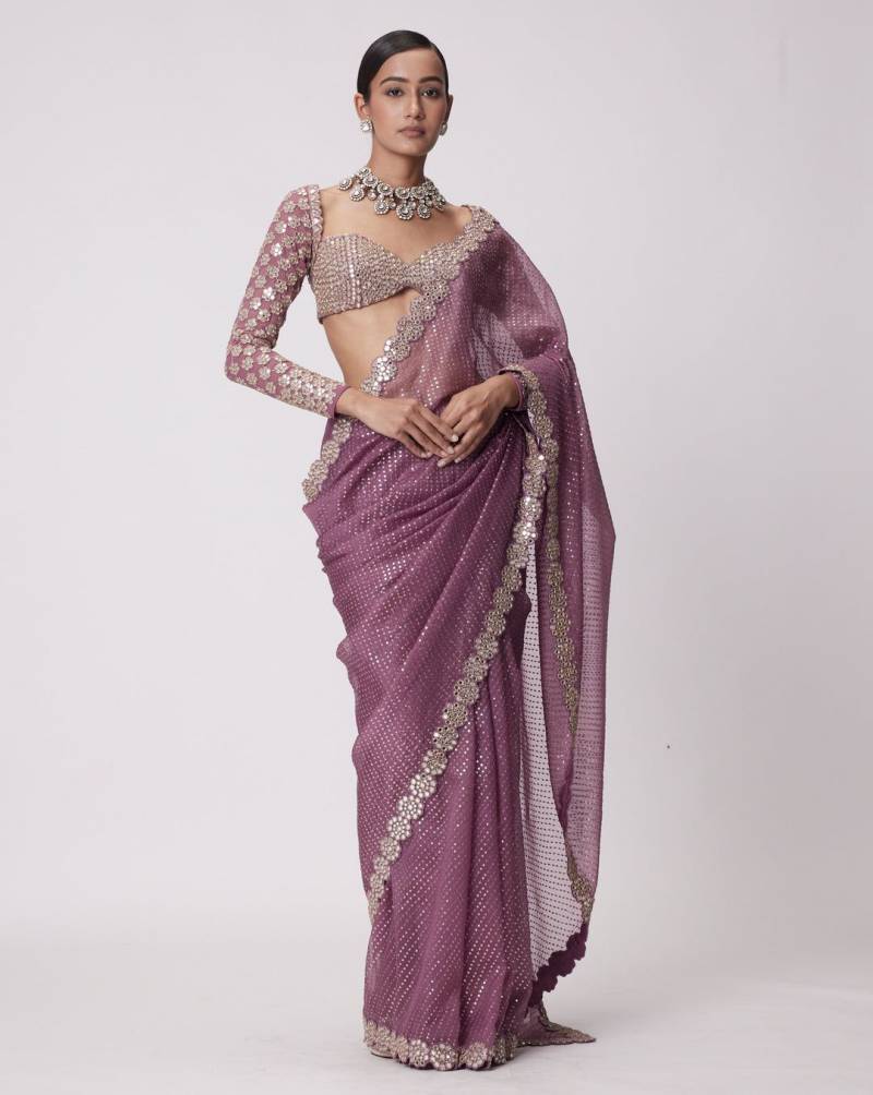 Bt 405 Designer Embroidered Saree Collection