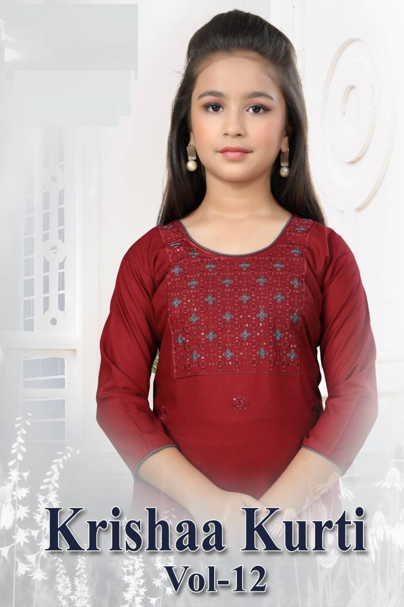 Krishaa Kurti Vol 12 Regular Wear Kids Kurti Collection