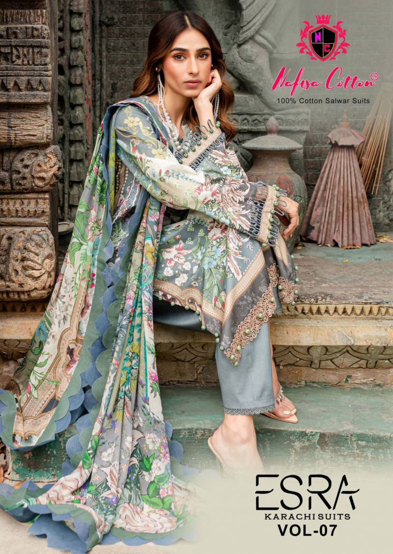 Nafisa Esra Vol 7 Cotton Printed Pakistani Dress Material