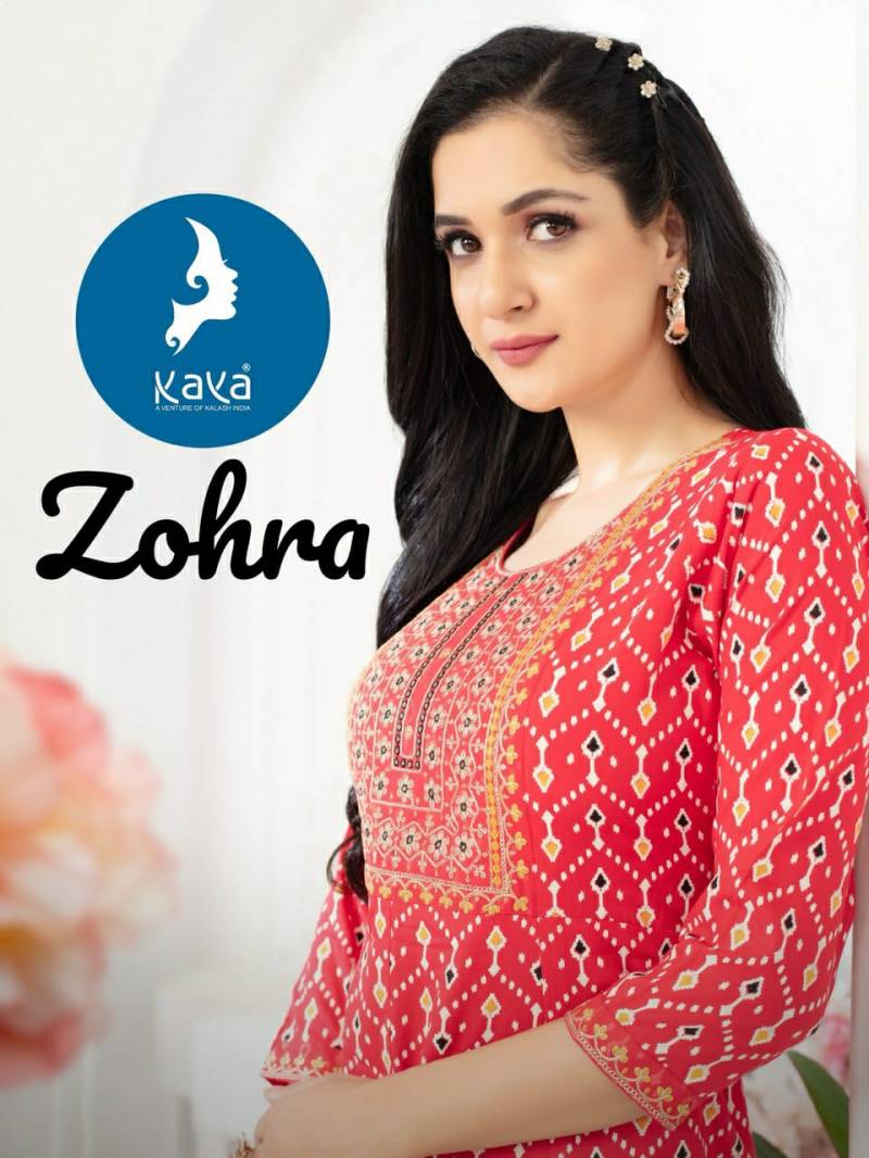 Kaya Zohra Printed Anarkali Kurti Collection