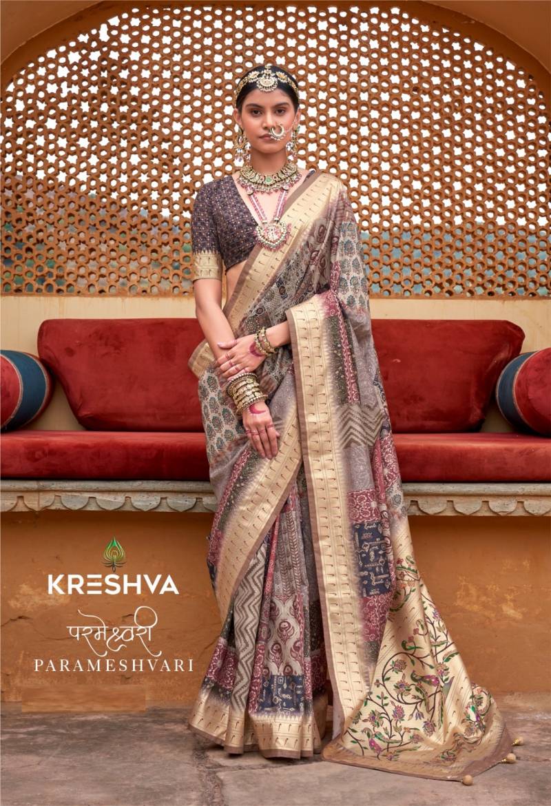 Kreshva Parameshvari Pv Silk Saree Collection