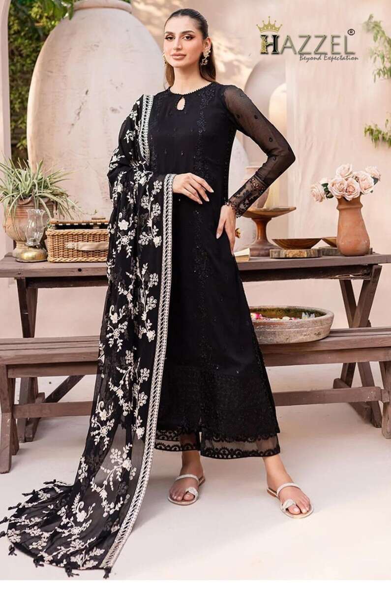 Hazzel 0147 Embroidered Designer Pakistani Salwar Kameez