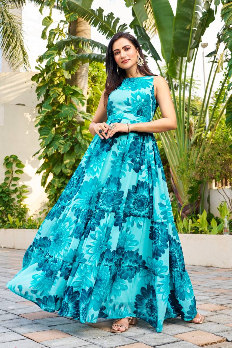 Ctz Elegance Printed Long Gown Collection