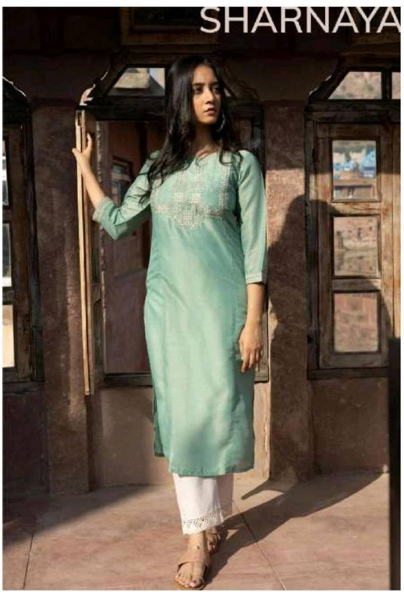 100 Miles Sharnaya Embroidered Daily Wear Kurti Collection