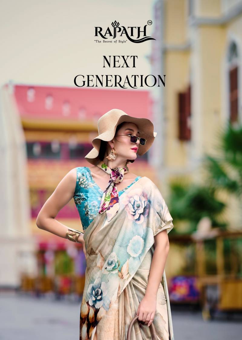 Rajpath Next Generation Printed Satin Silk Saree