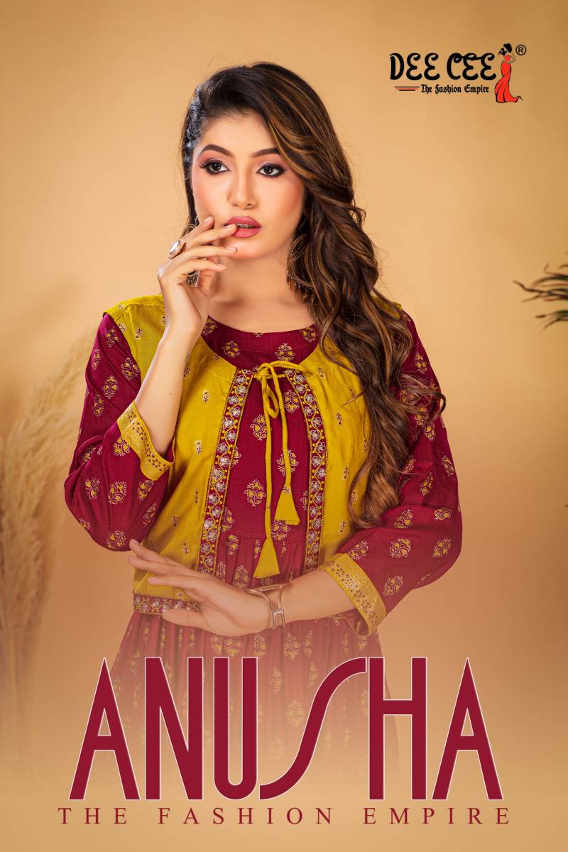 Deecee Anusha Fancy Printed Anarkali Kurti Collection