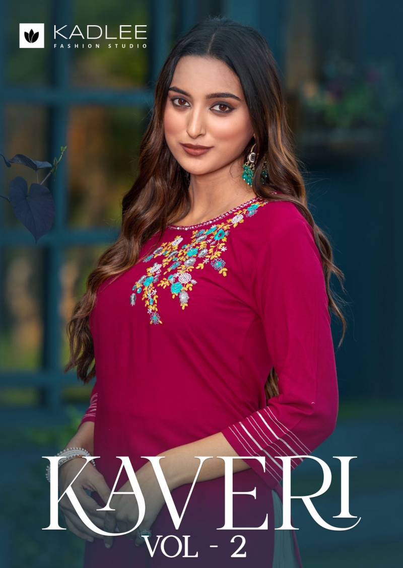 Kadlee Kaveri Vol 2 Embroidered Fancy Kurti With Bottom Collection