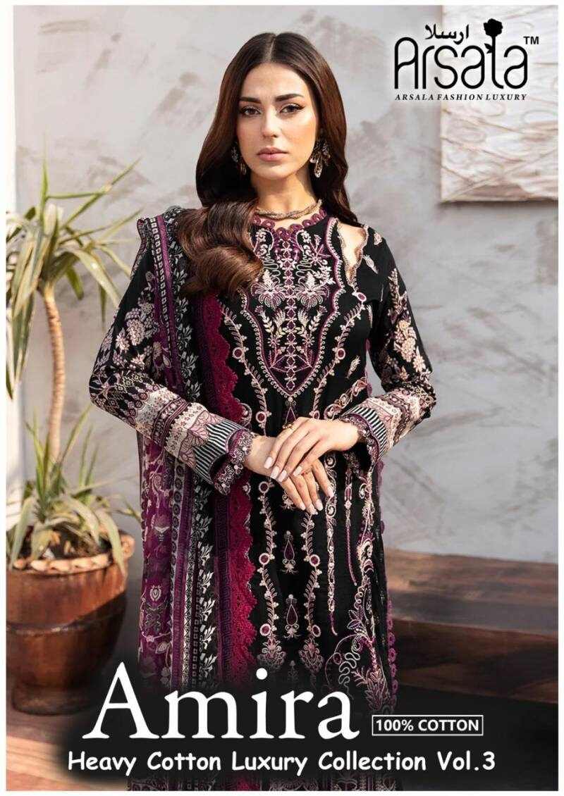 Arsala Amira Heavy Luxury Vol 3 Cotton Dress Material Collection