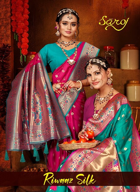 Saroj Riwaz Wedding Wear Silk Saree Collection