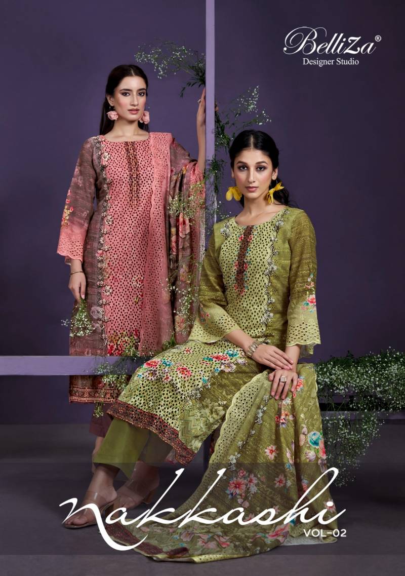 Belliza Nakkashi Vol 2 Cotton Printed Dress Material Collection