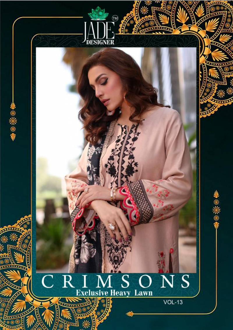 Jade Crimsons Vol 13 Lawn Cotton Dress Material Collection