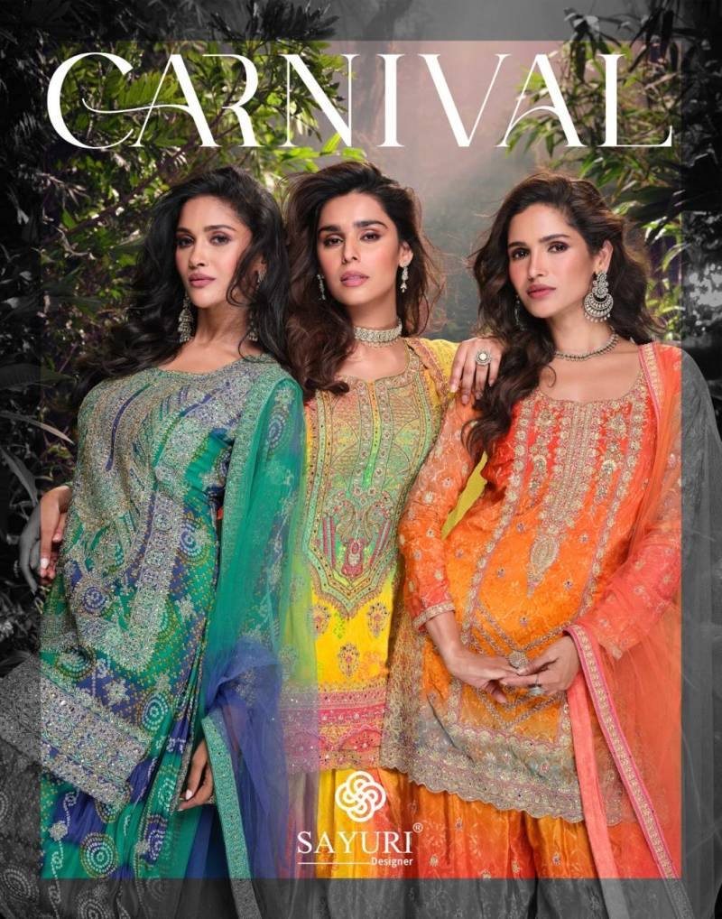 Sayuri Carnival Chinon Silk Designer Salwar Kameez Collection