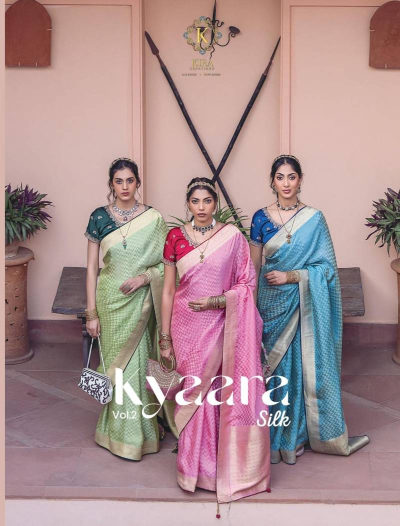 Kira Kyaara Vol 2 Viscose Embroidery Saree Collection