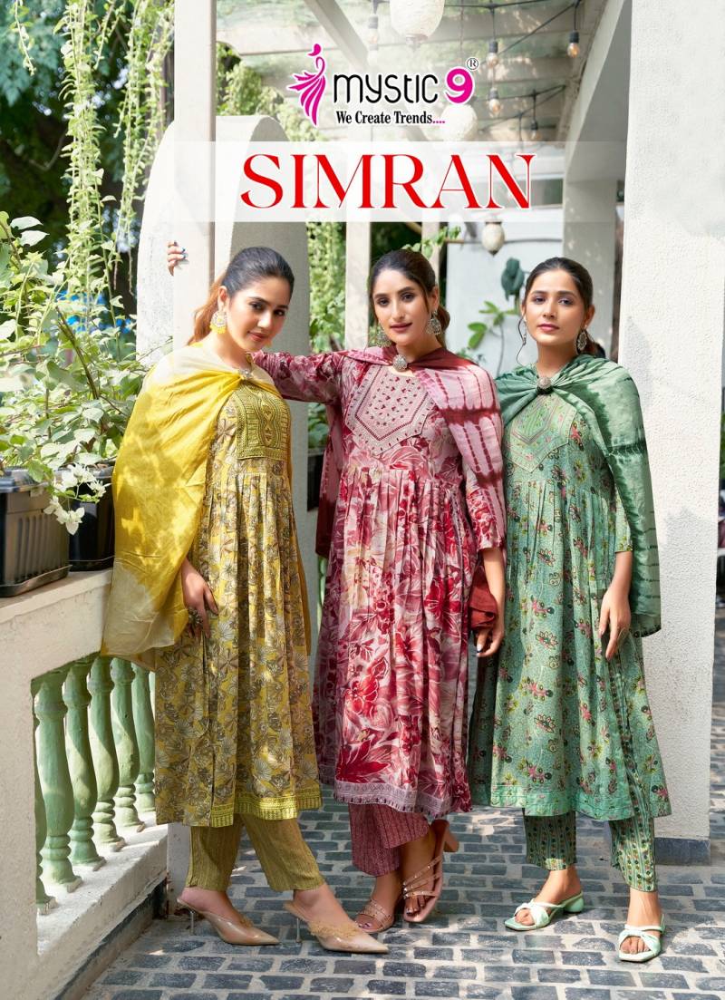 Mystic 9 Simran Vol 07 Fancy Printed Kurti Bottom With Dupatta