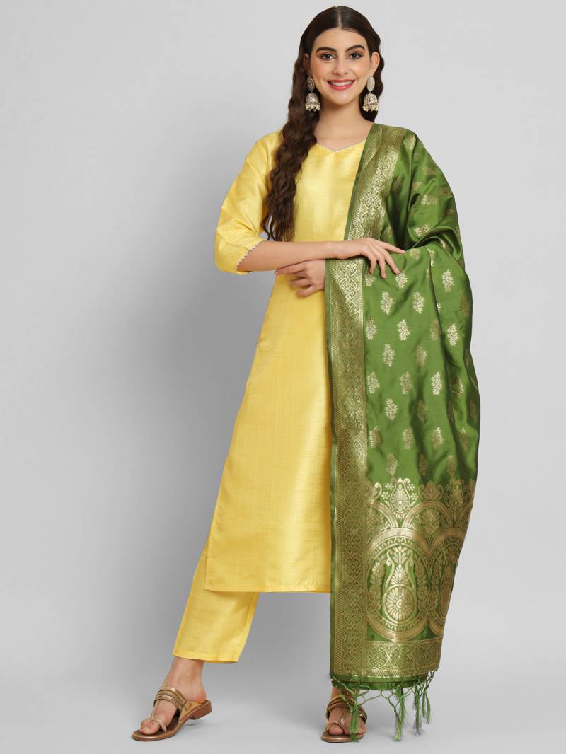 Vredevogel Valam Silk Kurti Bottom With Dupatta Collection