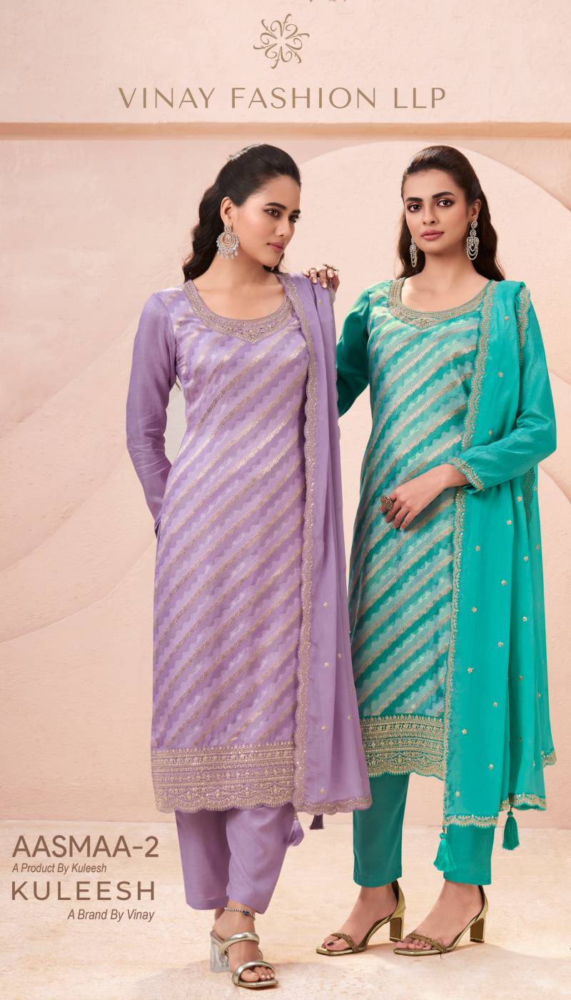 Vinay Kuleesh Aasmaa 2 Silk Designer Salwar Suits Collection