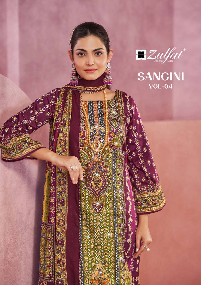 Zulfat Sangini Vol 4 Printed Dress Material Collection