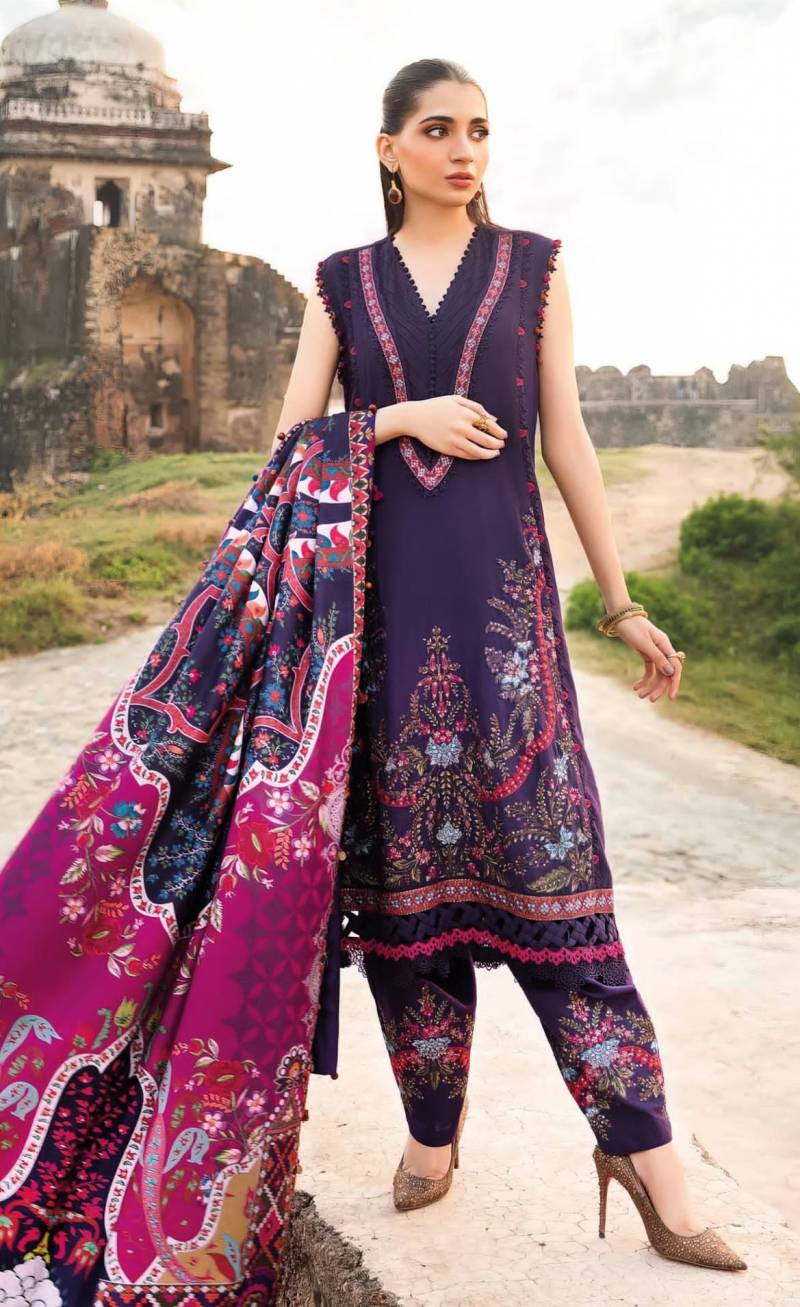 Deepsy Maria B Embroidered 2 Chiffon Dupatta Pakistani Suits