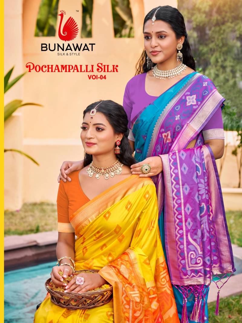 Bunawat Pochampalli Silk Vol 4 Wedding Sarees Collection