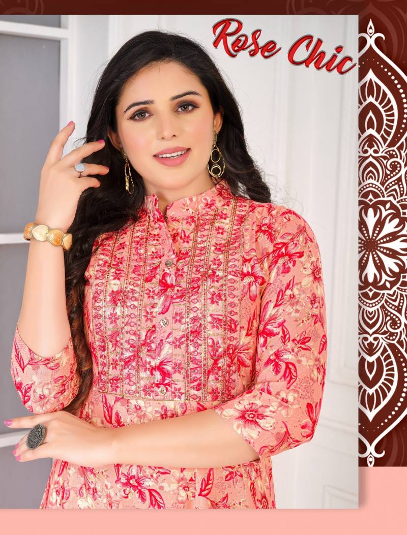 Beauty Rose Chic Printed Anarkali Kurtis Collection