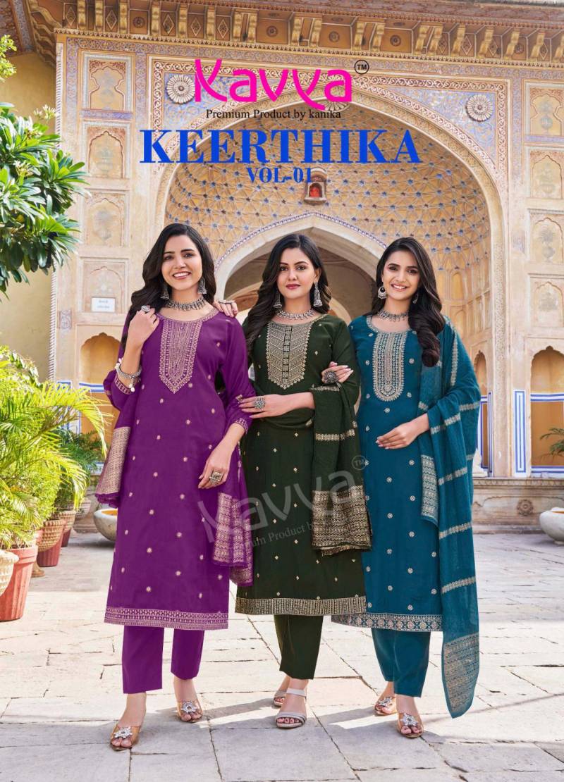 Kavya Keerthika Vol 1 Daily Wear Kurti Bottom With Dupatta